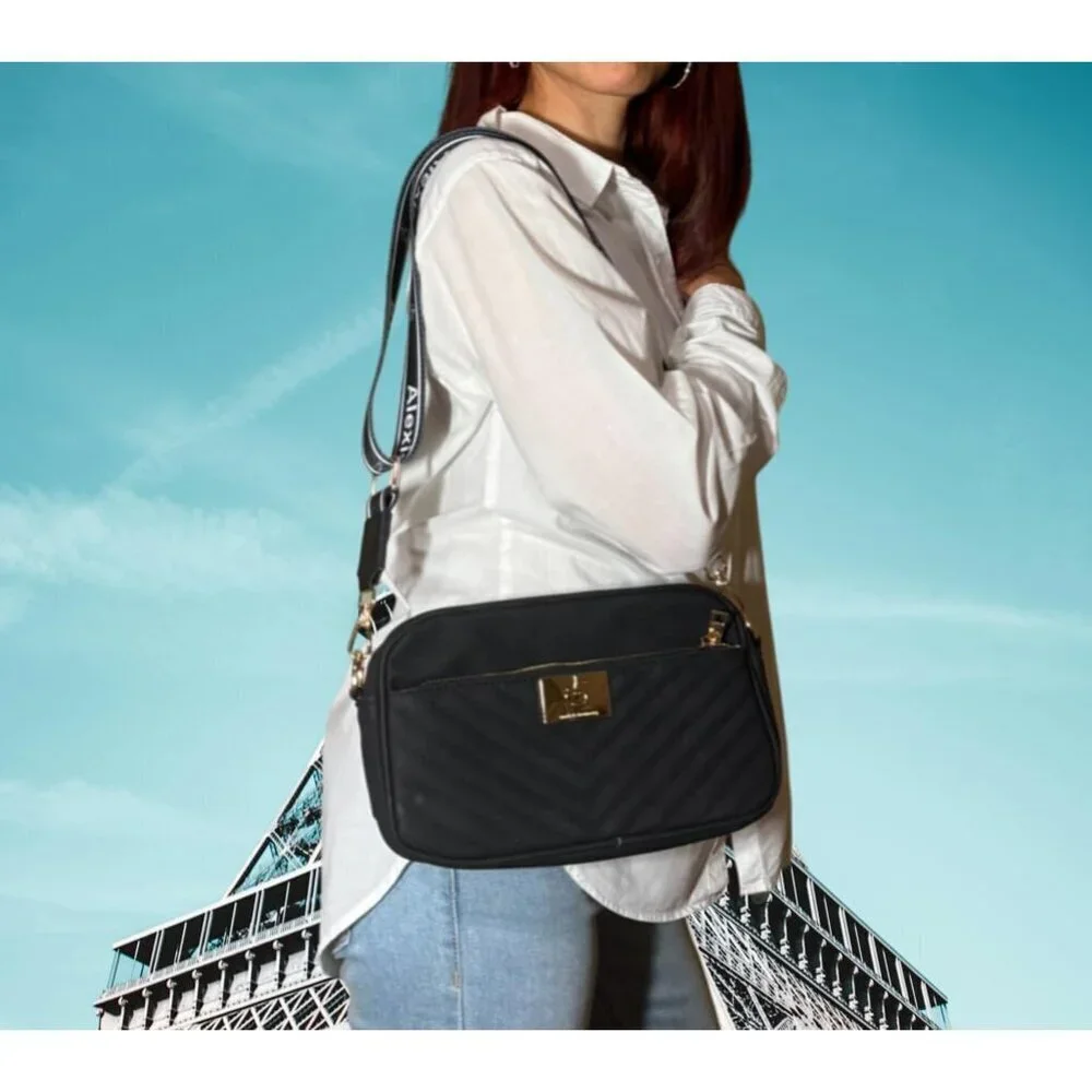Crossbody Bag Women Vegan Leather 3 Straps Small Shoulder Purse Trendy